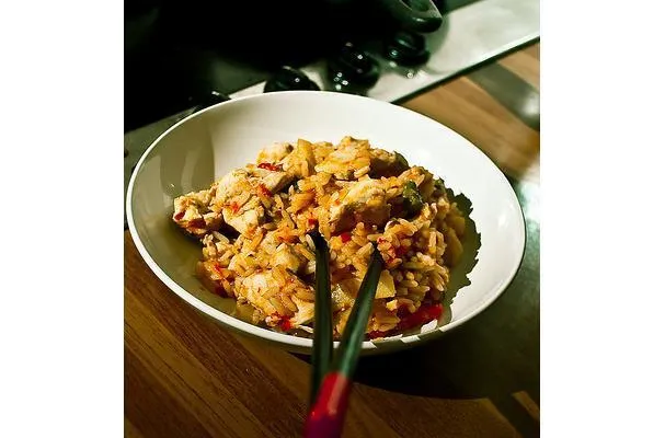 Salteado de pollo fácil