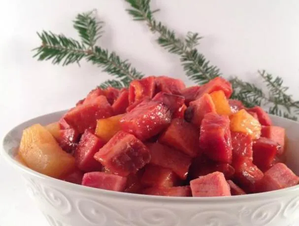 Aperitivo fácil de jamón y piña