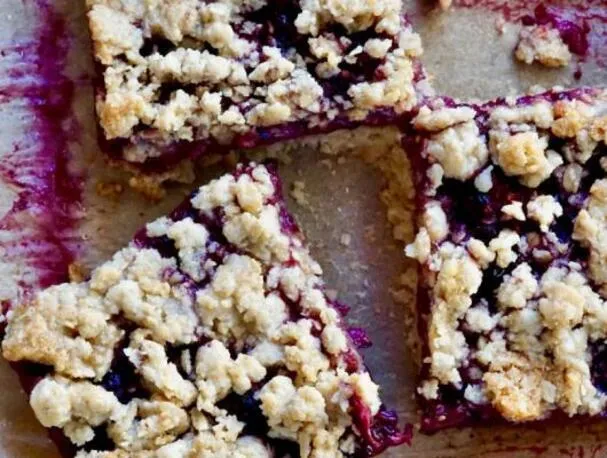 Barritas de avena y moras sin gluten