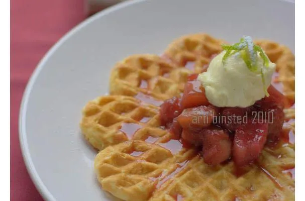 Waffles calientes sin gluten
