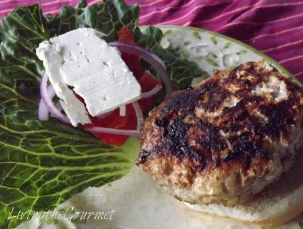 Hamburguesas de cerdo al estilo griego