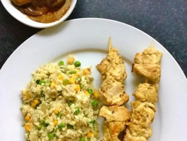 15 minutos de salteado chino de arroz y pollo Paleo