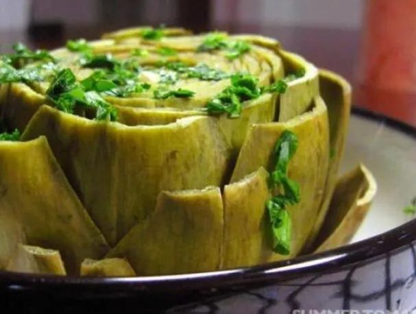 Alcachofas italianas al vapor