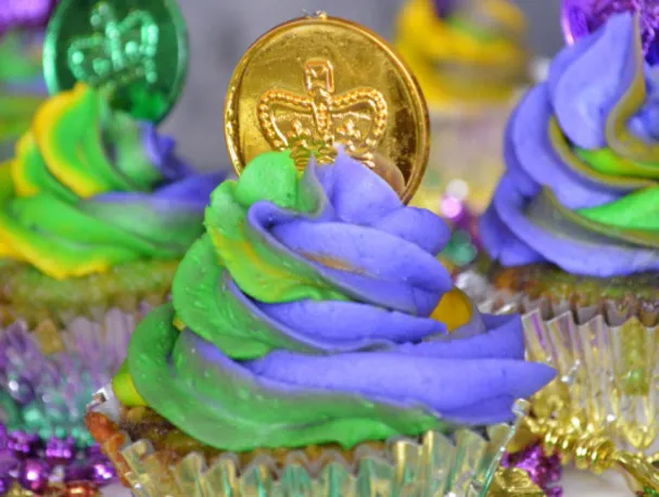Cupcakes de Mardi Gras