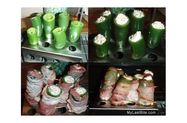 Jalapeños envueltos en tocino