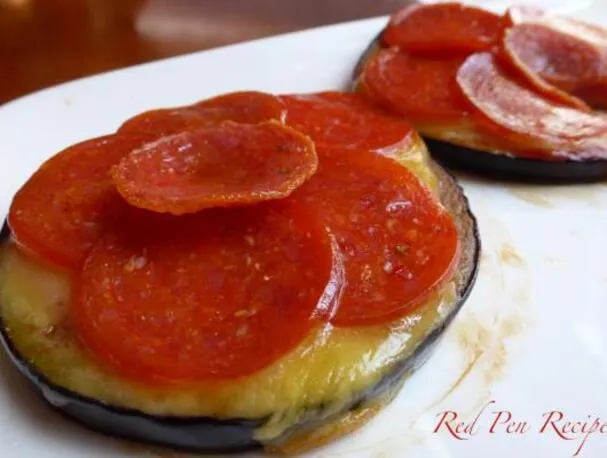 Mini pizza de berenjena