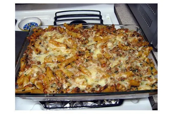 Ziti al horno con ricotta