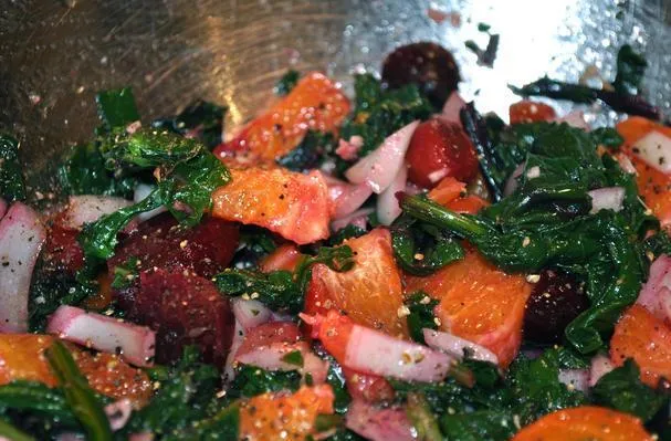 Ensalada de Remolacha Asada con Gajos de Naranja