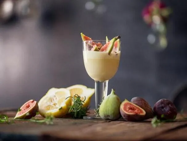 Sabayón con Prosecco e Higos