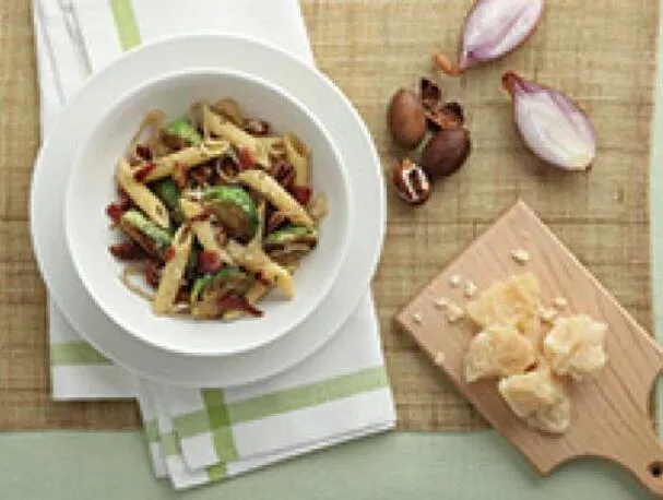 Barilla Bacon y Penne con Coles de Bruselas