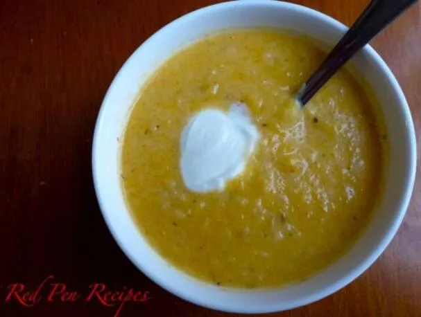 Sopa dulce de calabaza asada