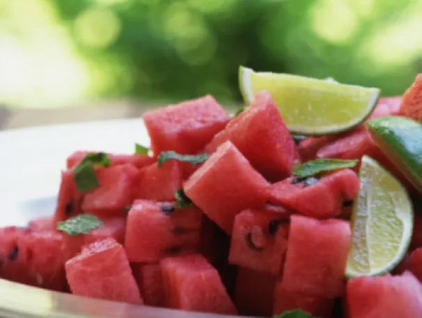 Ensalada de aguacate y sandía