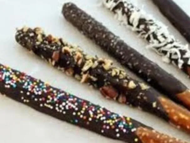 Barras de Pretzel Cubiertas de Xocolate