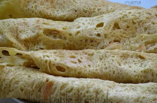 Yeshimbra Injera: Injera de harina de garbanzos