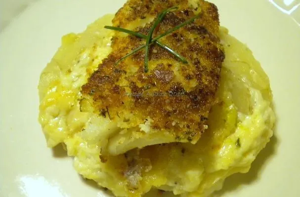 Migas de pan con bacalao