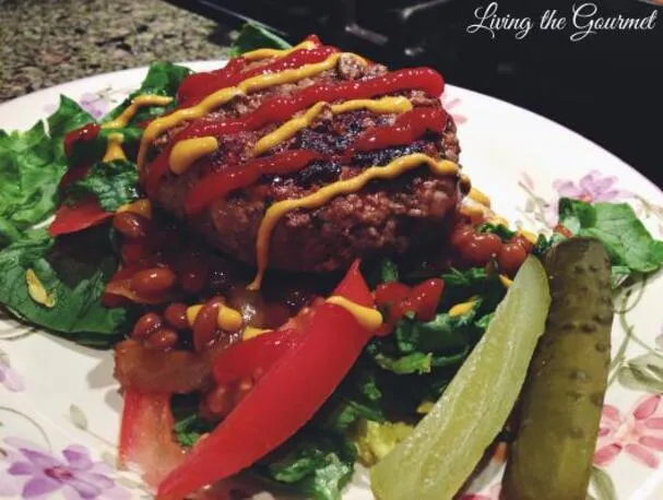 Hamburguesas, frijoles y un wrap